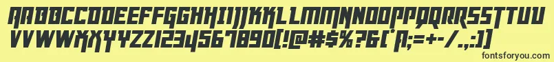 fuente Dangerflightital – Fuentes Negras Sobre Fondo Amarillo