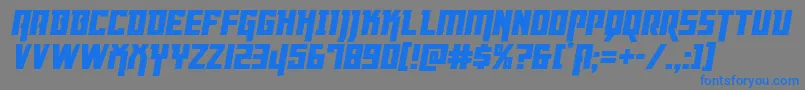 Dangerflightital Font – Blue Fonts on Gray Background