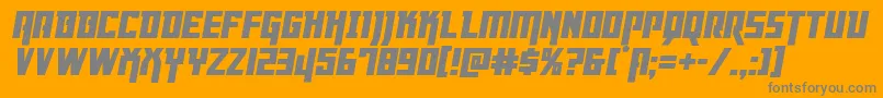 Dangerflightital Font – Gray Fonts on Orange Background