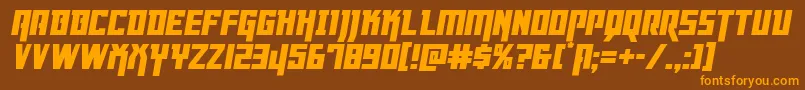 Dangerflightital Font – Orange Fonts on Brown Background