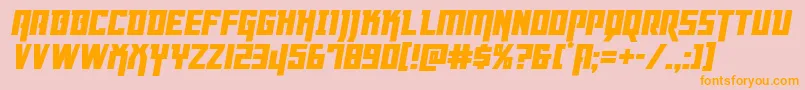 Dangerflightital Font – Orange Fonts on Pink Background