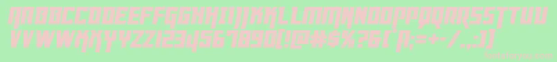 Dangerflightital Font – Pink Fonts on Green Background