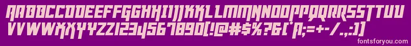Dangerflightital Font – Pink Fonts on Purple Background