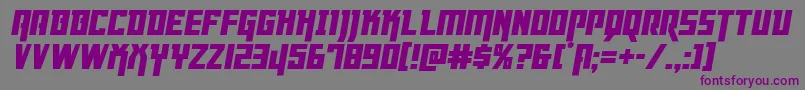 Dangerflightital Font – Purple Fonts on Gray Background