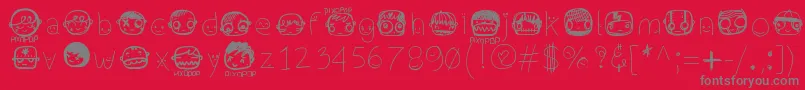 Pixopopconfusion Font – Gray Fonts on Red Background