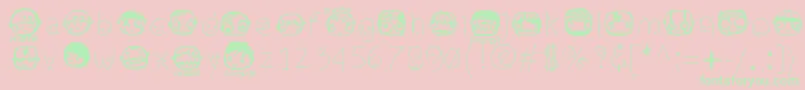 Pixopopconfusion Font – Green Fonts on Pink Background