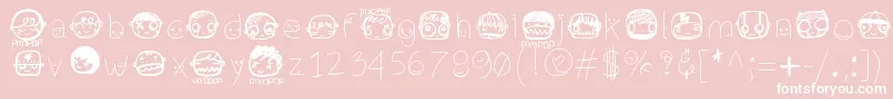 Pixopopconfusion Font – White Fonts on Pink Background