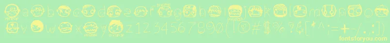 fuente Pixopopconfusion – Fuentes Amarillas Sobre Fondo Verde
