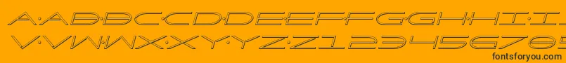 Czcionka Factor3Dital – czarne czcionki na pomarańczowym tle