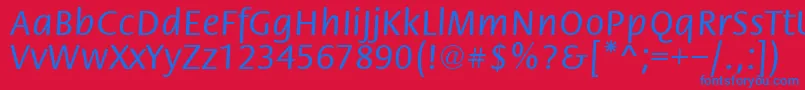 FloriRegular Font – Blue Fonts on Red Background