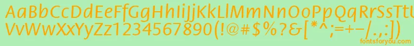 FloriRegular Font – Orange Fonts on Green Background