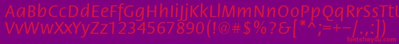 FloriRegular Font – Red Fonts on Purple Background