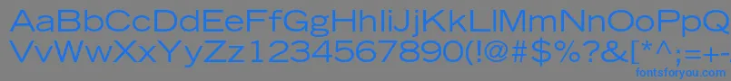 TradegothicltstdExtended Font – Blue Fonts on Gray Background