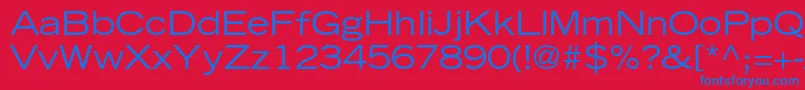 TradegothicltstdExtended Font – Blue Fonts on Red Background