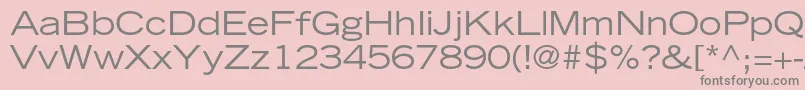 TradegothicltstdExtended Font – Gray Fonts on Pink Background