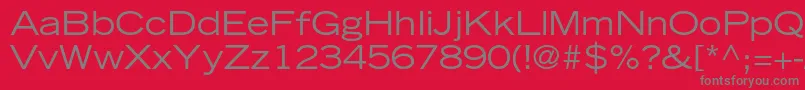 TradegothicltstdExtended Font – Gray Fonts on Red Background