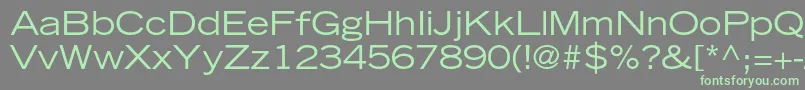 TradegothicltstdExtended Font – Green Fonts on Gray Background