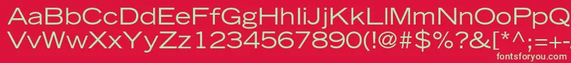 TradegothicltstdExtended Font – Green Fonts on Red Background