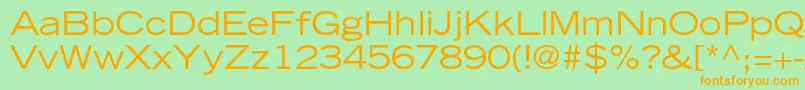 TradegothicltstdExtended Font – Orange Fonts on Green Background