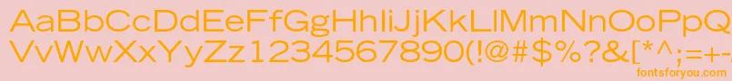 TradegothicltstdExtended Font – Orange Fonts on Pink Background