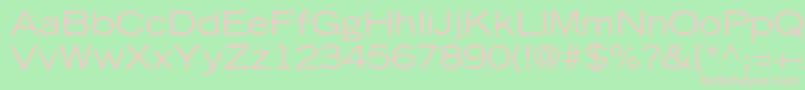 TradegothicltstdExtended Font – Pink Fonts on Green Background