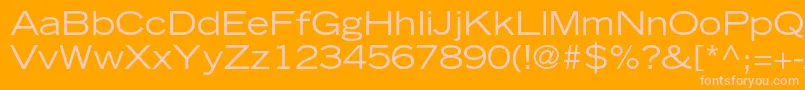 TradegothicltstdExtended Font – Pink Fonts on Orange Background