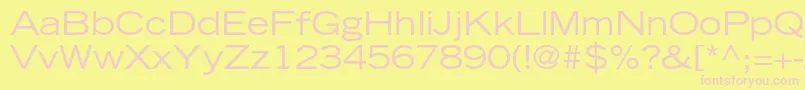 TradegothicltstdExtended Font – Pink Fonts on Yellow Background