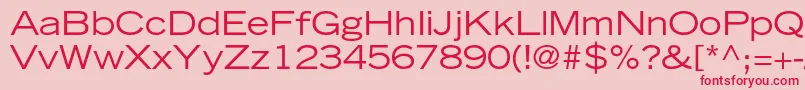 TradegothicltstdExtended Font – Red Fonts on Pink Background