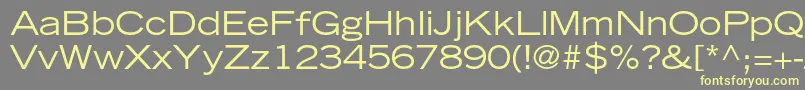 TradegothicltstdExtended Font – Yellow Fonts on Gray Background