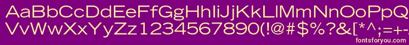 TradegothicltstdExtended Font – Yellow Fonts on Purple Background