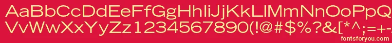 TradegothicltstdExtended Font – Yellow Fonts on Red Background