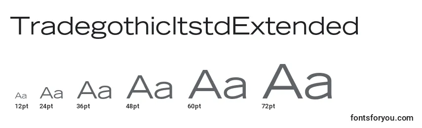 TradegothicltstdExtended Font Sizes