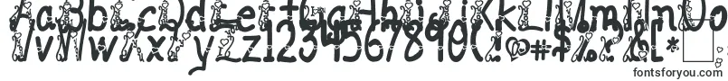 Шрифт ILoveYouAbc123 – широкие шрифты