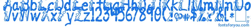 ILoveYouAbc123 Font – Blue Fonts