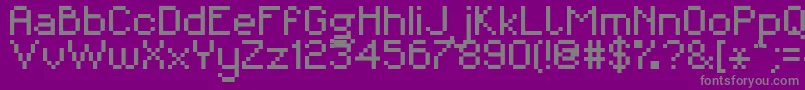 Miniforma2 Font – Gray Fonts on Purple Background