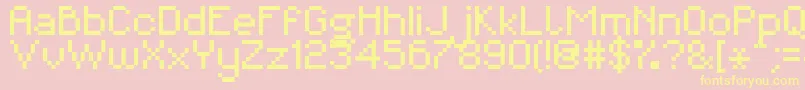 Miniforma2 Font – Yellow Fonts on Pink Background