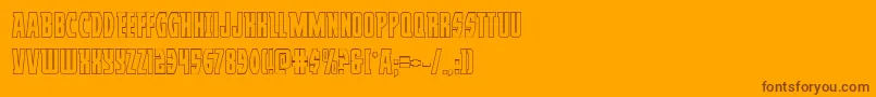 Prowlerout Font – Brown Fonts on Orange Background