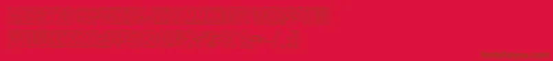 Prowlerout Font – Brown Fonts on Red Background