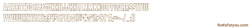 Prowlerout-fontti – ruskeat fontit valkoisella taustalla
