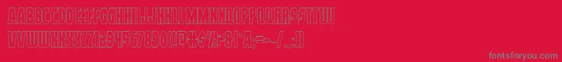 Prowlerout Font – Gray Fonts on Red Background