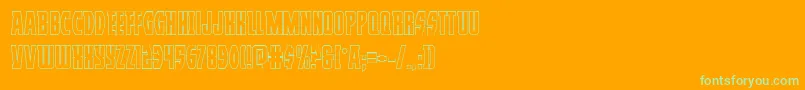 Prowlerout Font – Green Fonts on Orange Background
