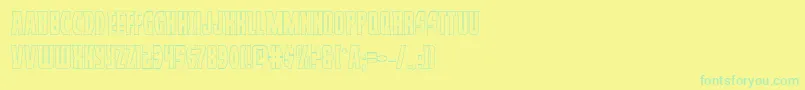 Prowlerout Font – Green Fonts on Yellow Background