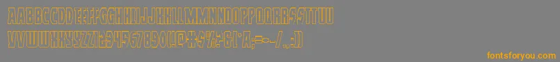 Fonte Prowlerout – fontes laranjas em um fundo cinza
