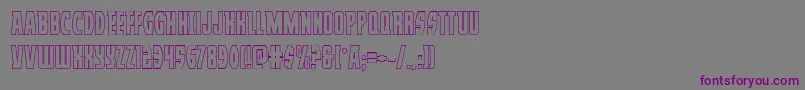 Шрифт Prowlerout – фиолетовые шрифты на сером фоне
