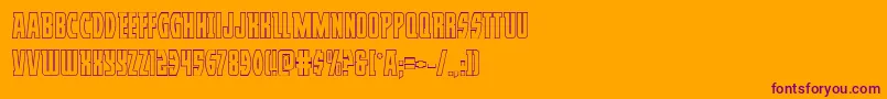 Шрифт Prowlerout – фиолетовые шрифты на оранжевом фоне