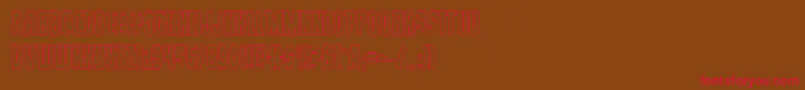 Prowlerout Font – Red Fonts on Brown Background