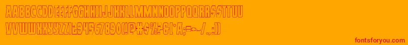 Prowlerout Font – Red Fonts on Orange Background