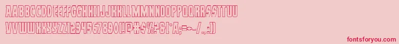 Prowlerout Font – Red Fonts on Pink Background