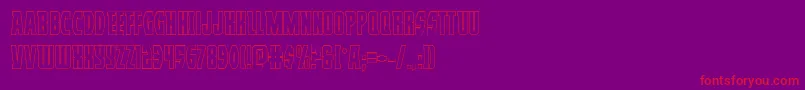 Prowlerout Font – Red Fonts on Purple Background