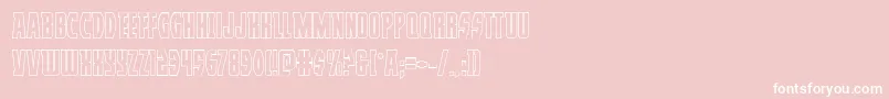 Prowlerout Font – White Fonts on Pink Background